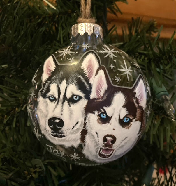 Hand-Painted Glass, Wood or Ceramic Ornaments