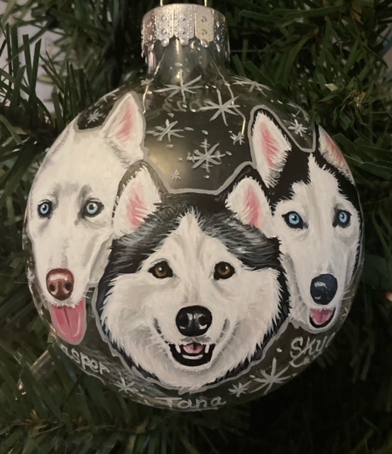 Hand-Painted Glass, Wood or Ceramic Ornaments