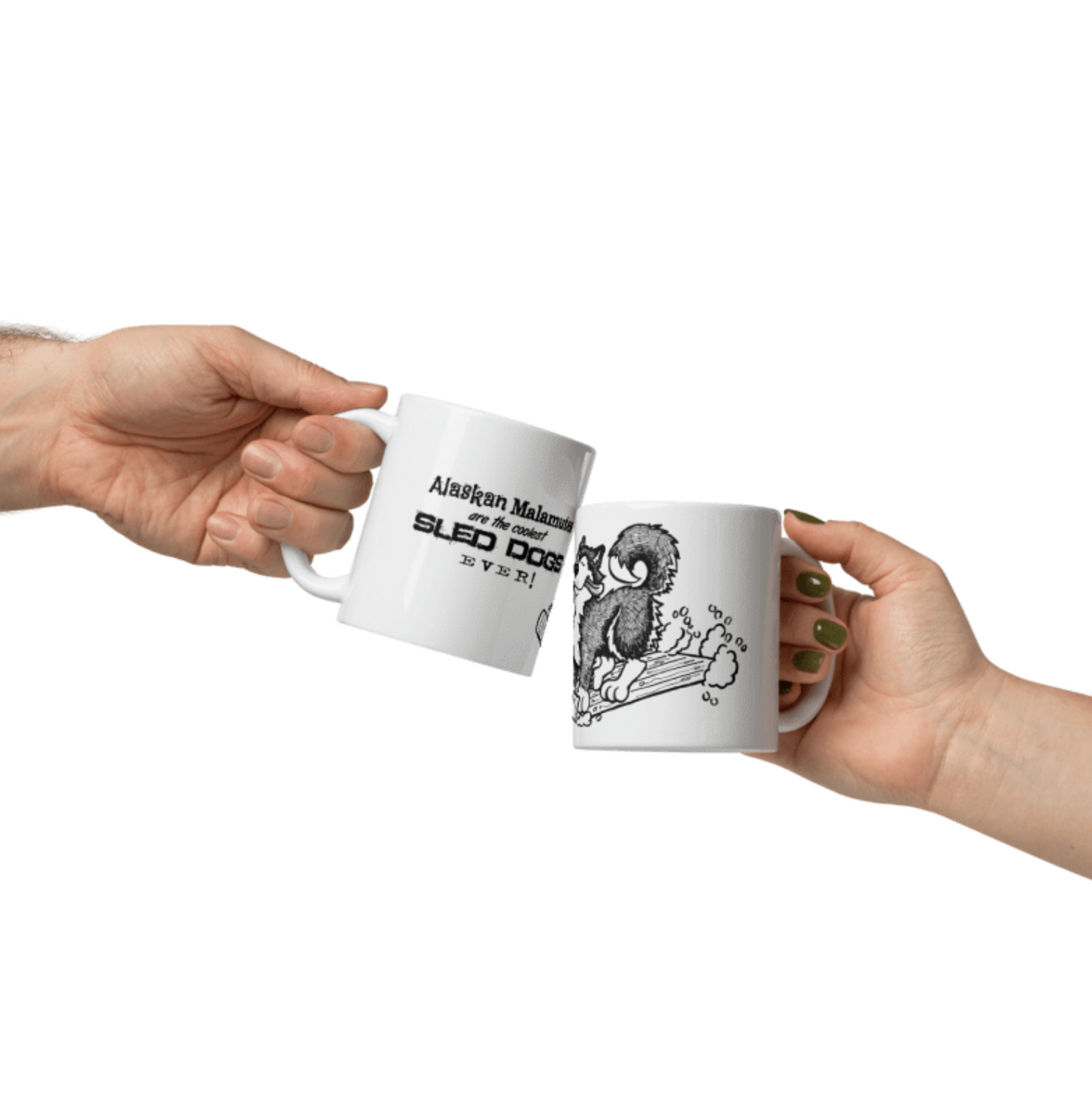 Alaskan Malamute Coolest Sled Dogs Ever - White Glossy Coffee Mug