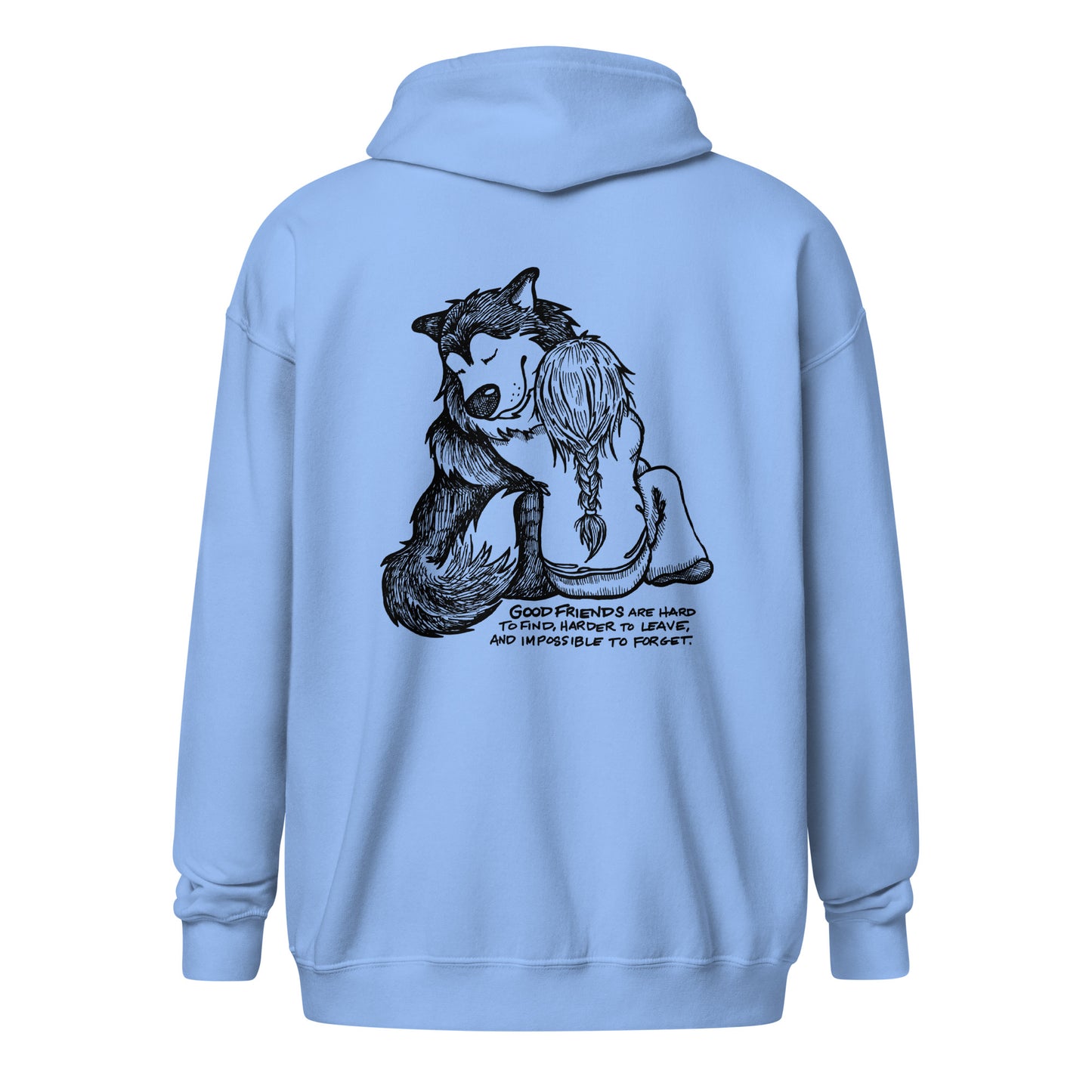 Good Friends - Alaskan Malamute Zip Hoodie