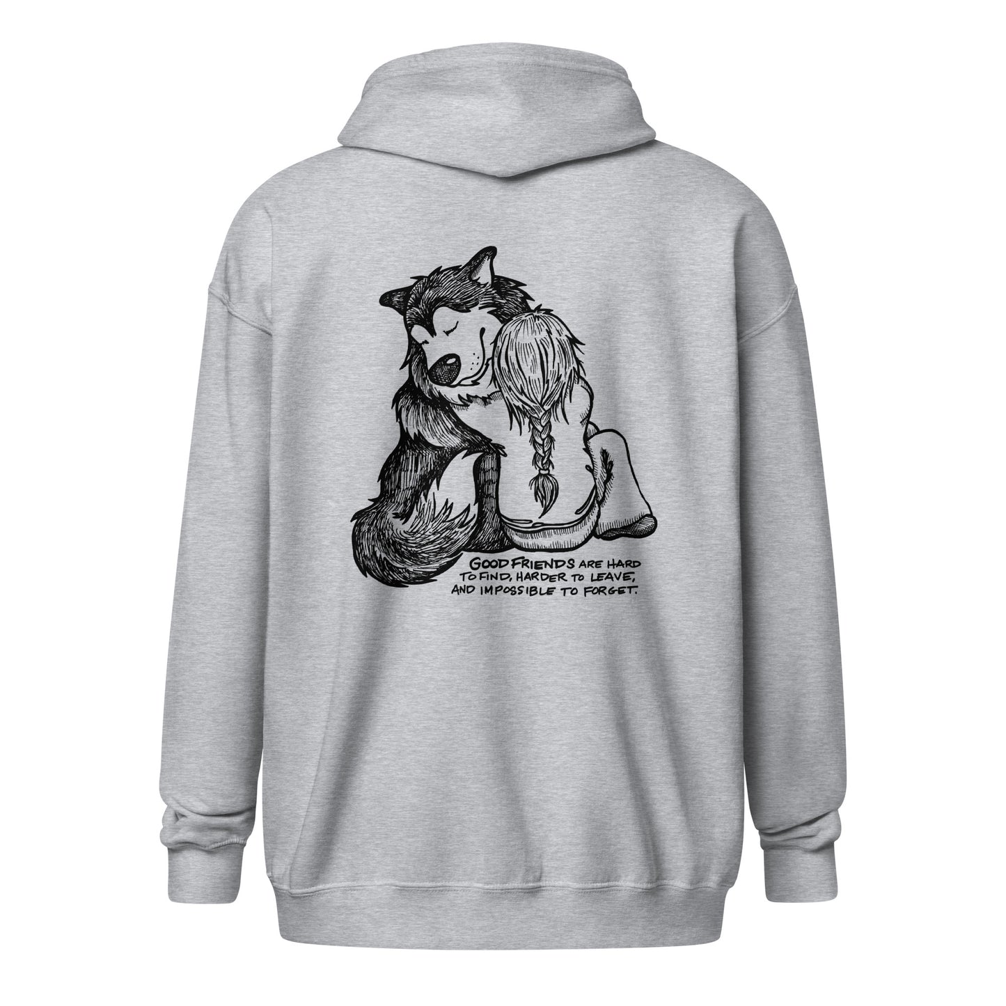 Good Friends - Alaskan Malamute Zip Hoodie