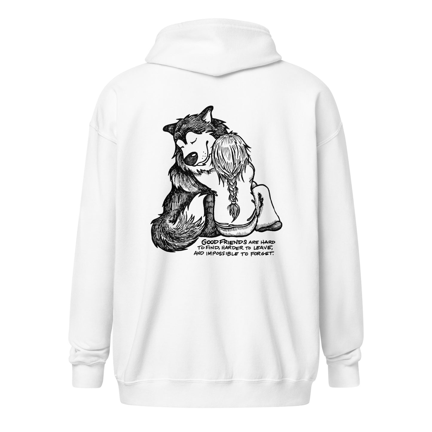 Good Friends - Alaskan Malamute Zip Hoodie