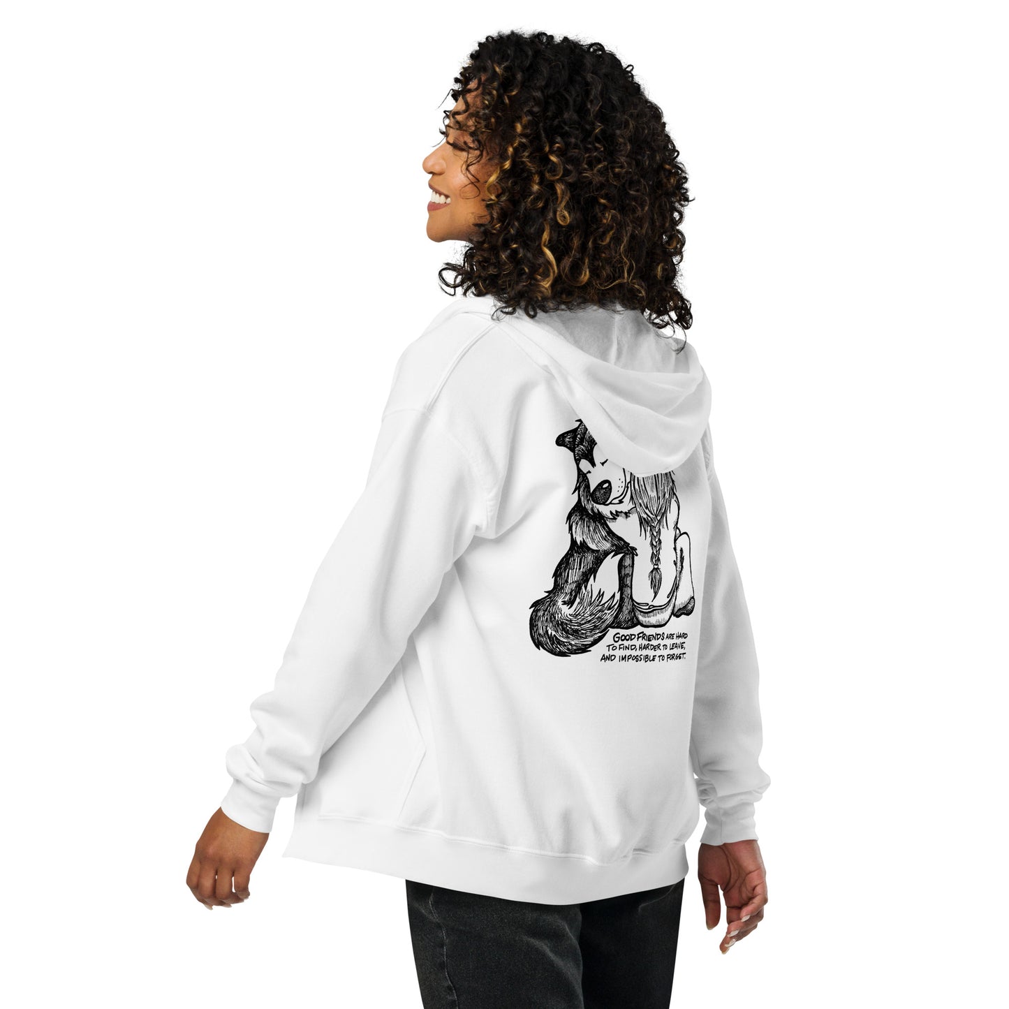 Good Friends - Alaskan Malamute Zip Hoodie