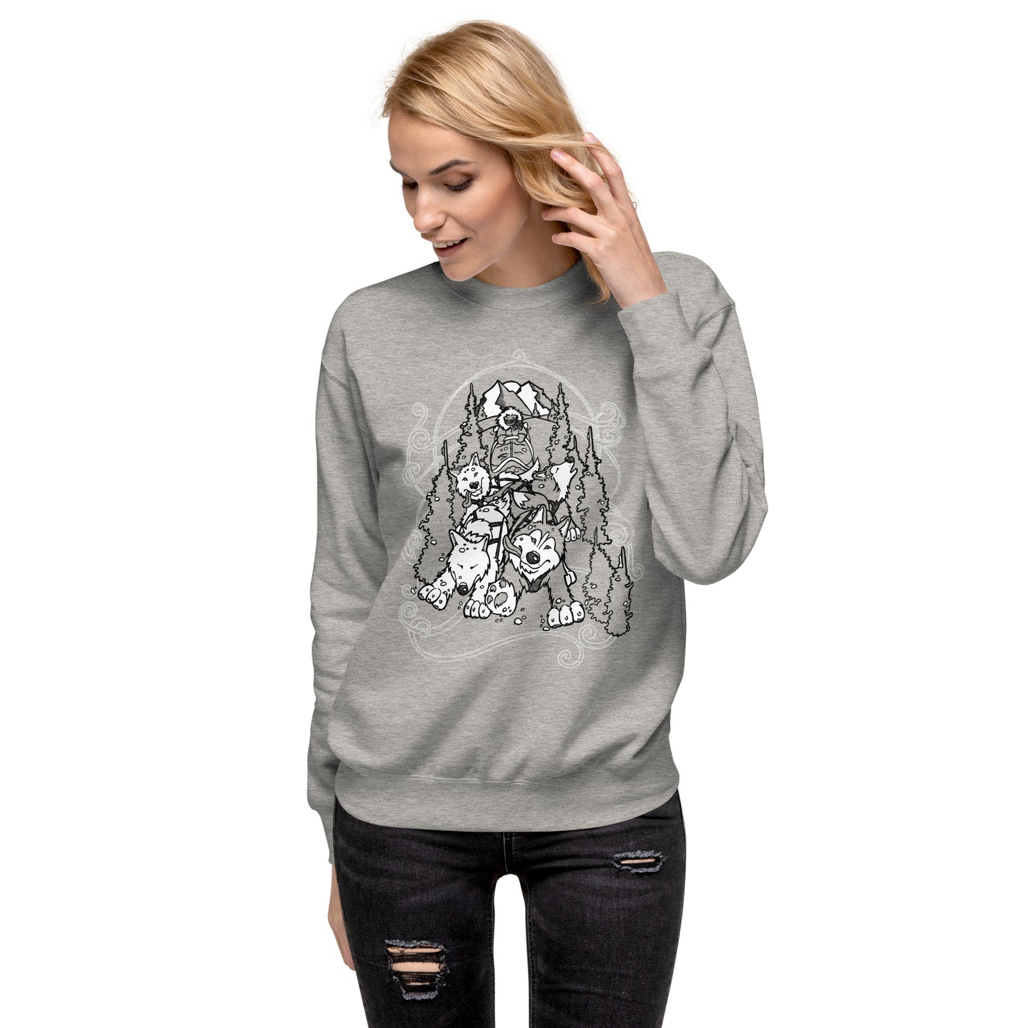 Sled Dogs Crewneck - Siberian Husky - Sweatshirt