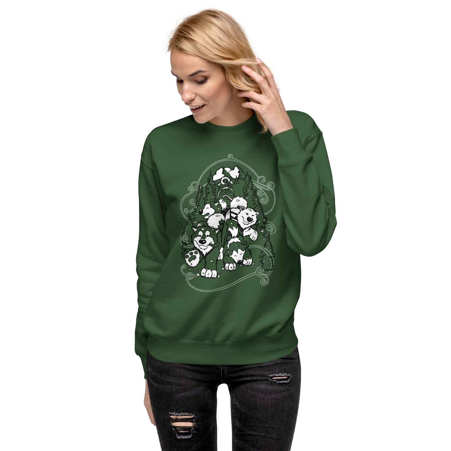 Sled Dogs Crewneck - Alaskan Malamute - Sweatshirt