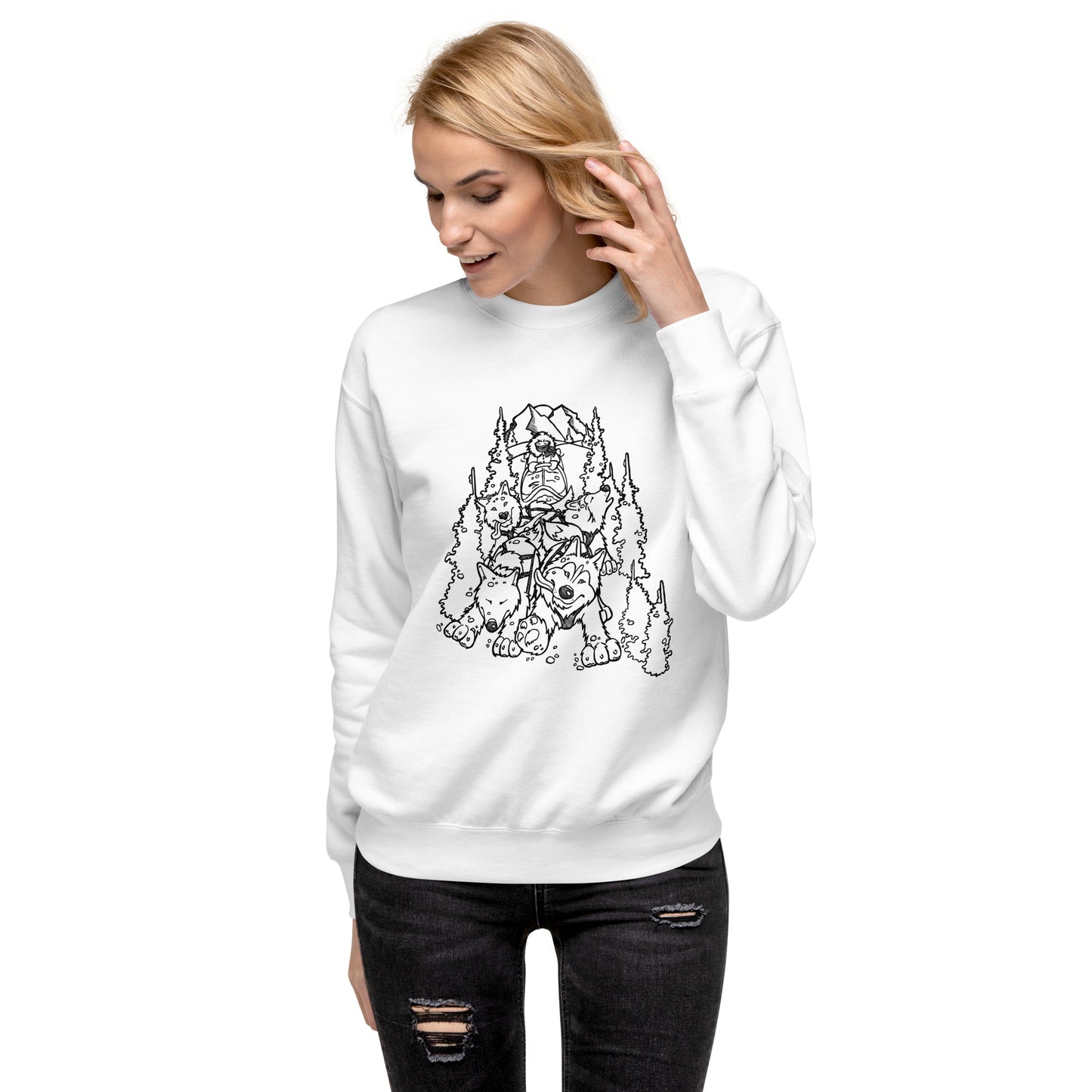 Sled Dogs Crewneck - Siberian Husky - Sweatshirt