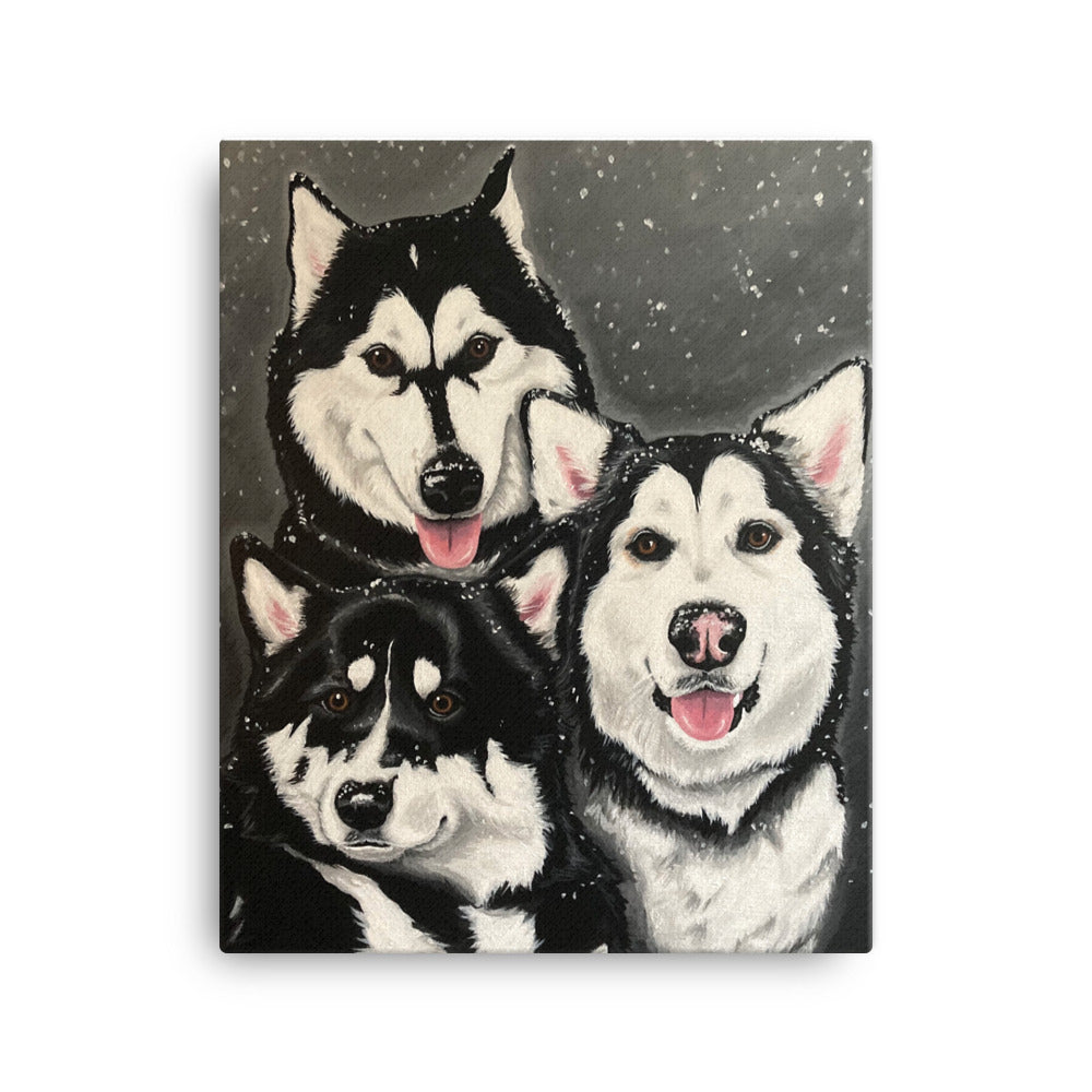 Hand-Painted Canvas Art - Malamute, Husky, Dogs, Animals of all Kind