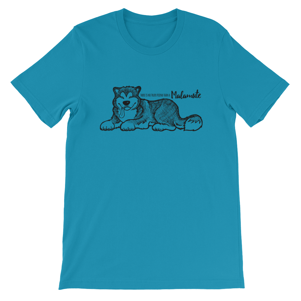 True friend Malamute Unisex Short Sleeve Jersey T-Shirt - Alaskan Malamute
