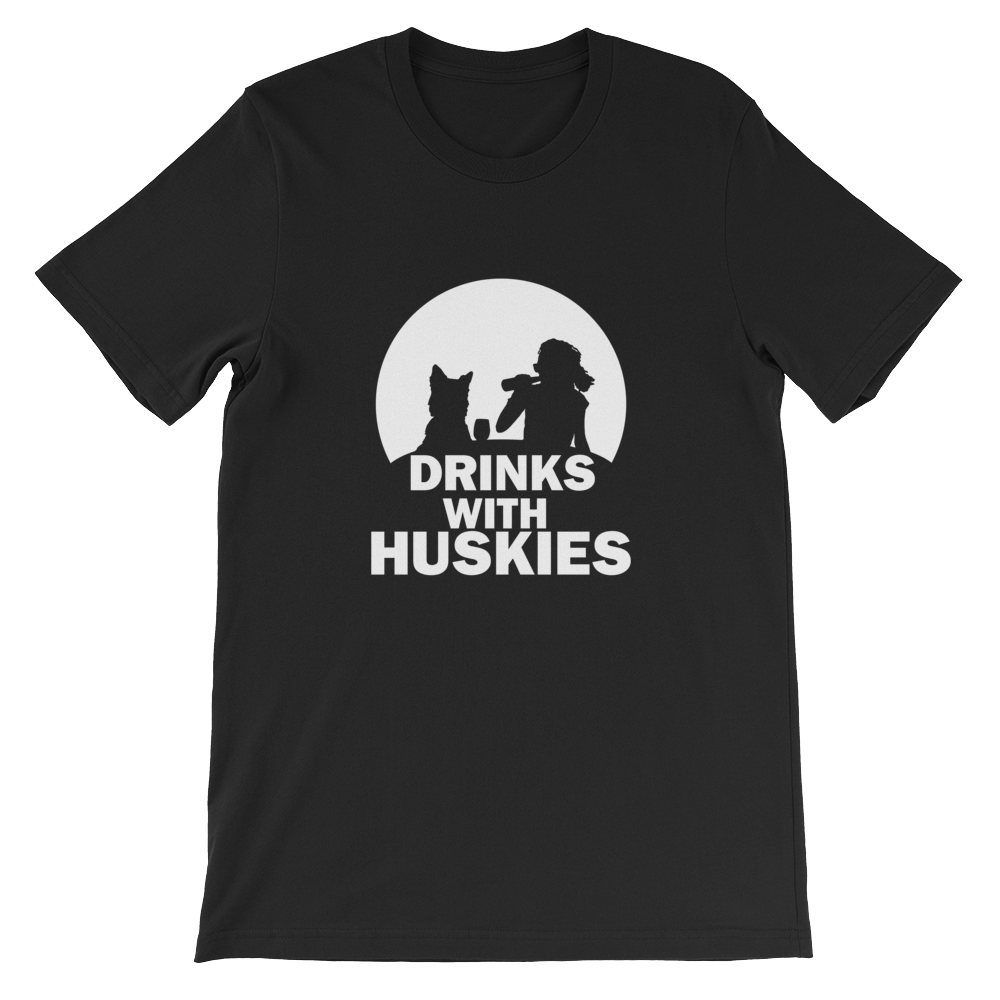 Drinks With Huskies - Siberian Unisex T-Shirt