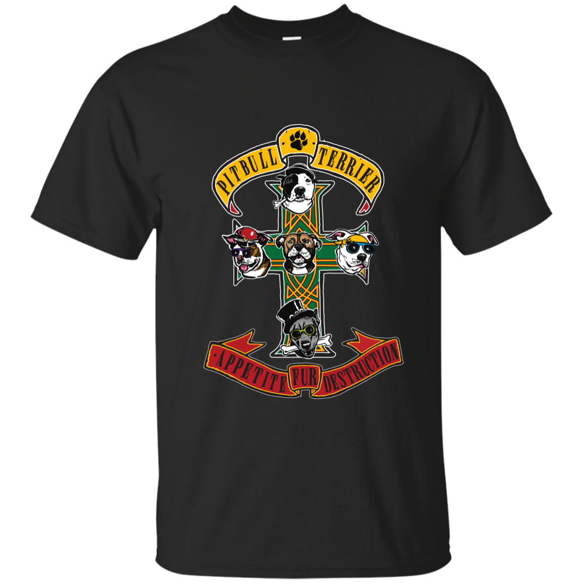Pitbull Terrier Rock Guns N' Roses Softstyle T-Shirt