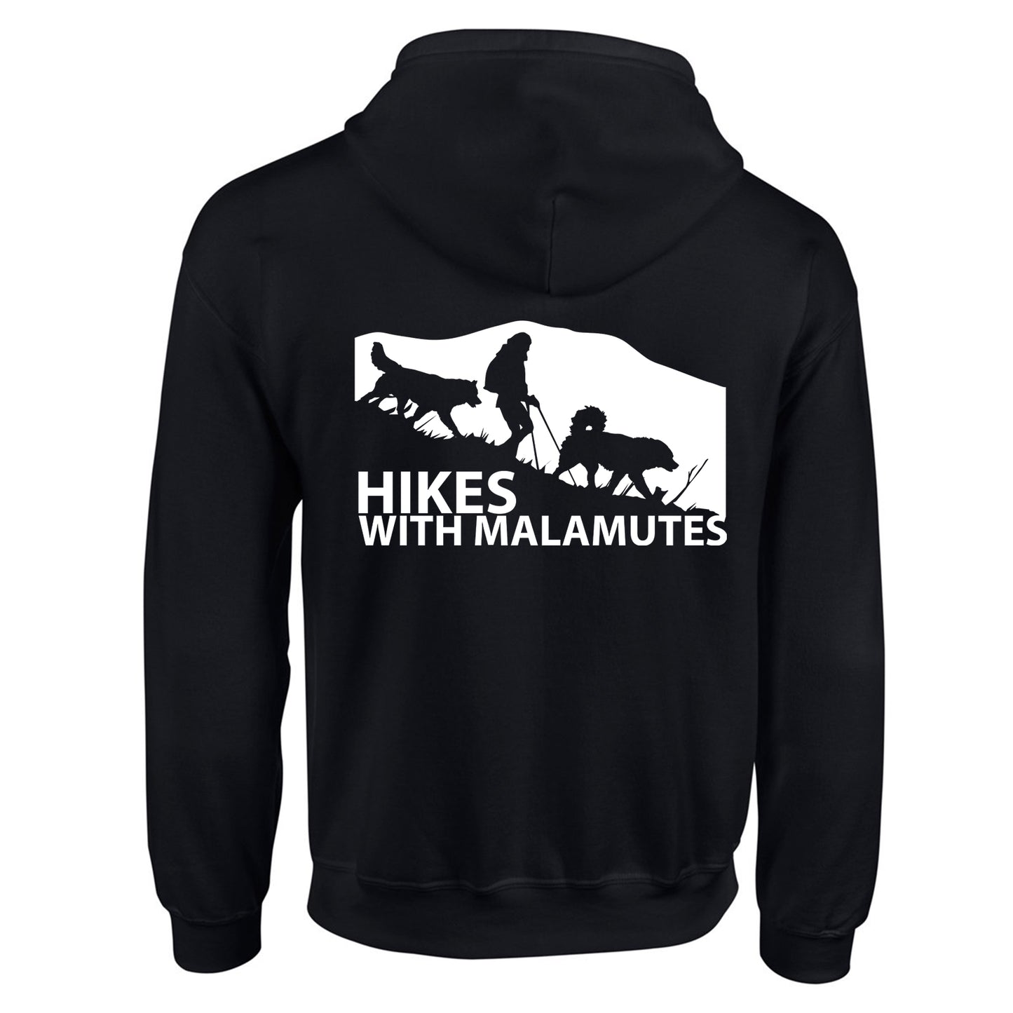 Hikes with Malamutes - Alaskan Malamute Zip Hooded Sweatshirt