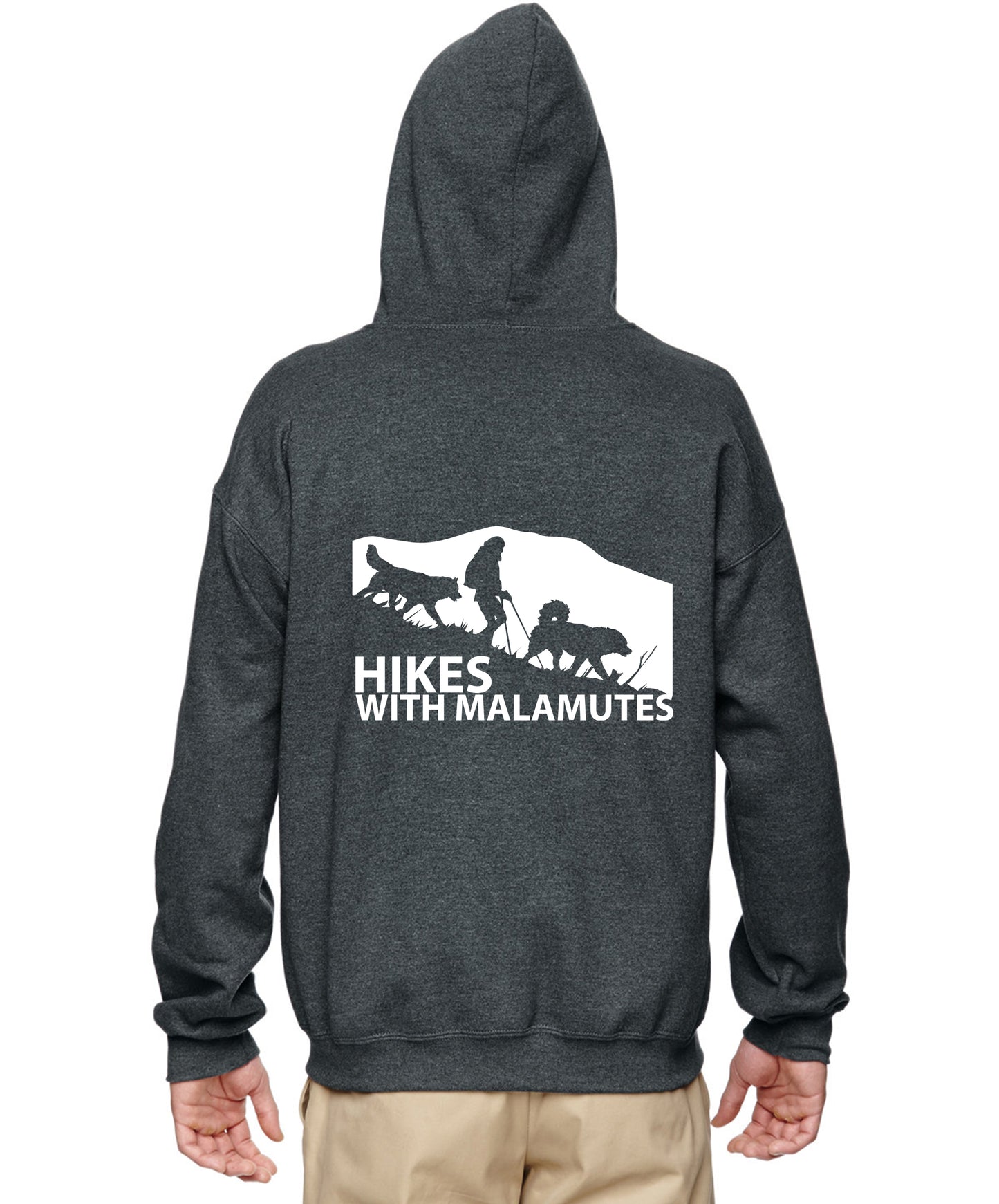Hikes with Malamutes - Alaskan Malamute Zip Hooded Sweatshirt