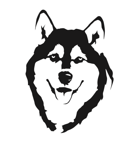 Custom Simplified Illustration of Your Dog - Wood-Burned on Cork Hat - Alaskan Malamute and Siberian Husky