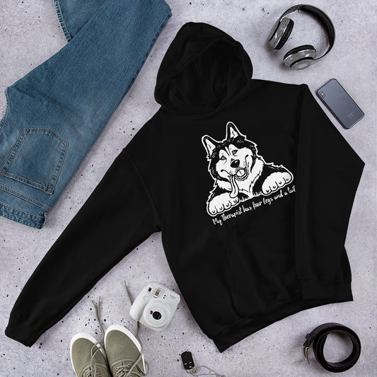 My Therapist Has Four Legs and a Tail - Siberian Husky, Huskies Art, Shirts, Pillows or Mugs