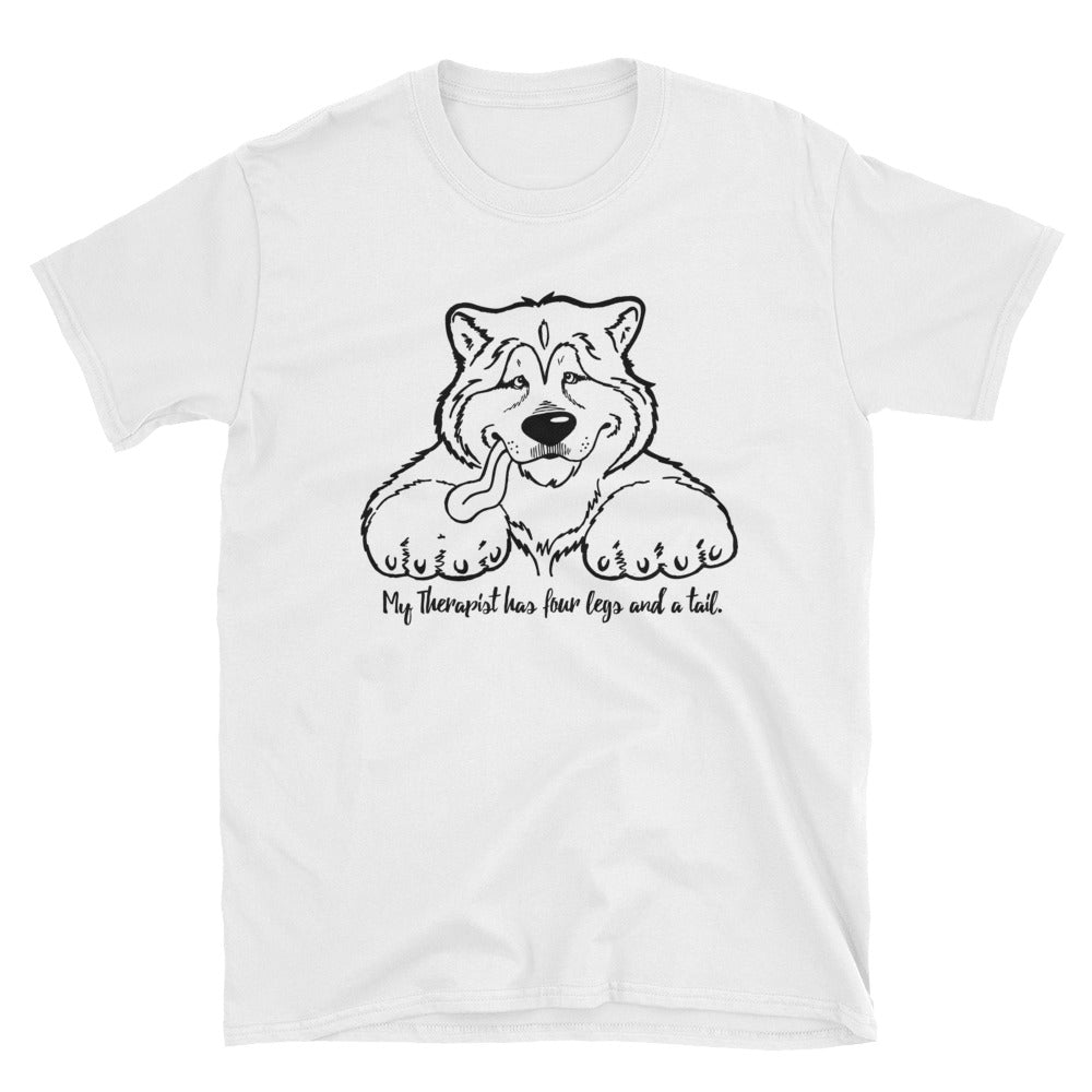 My Therapist Has Four Legs and a Tail - Alaskan Malamute Art, Shirts, Pillows or Mugs