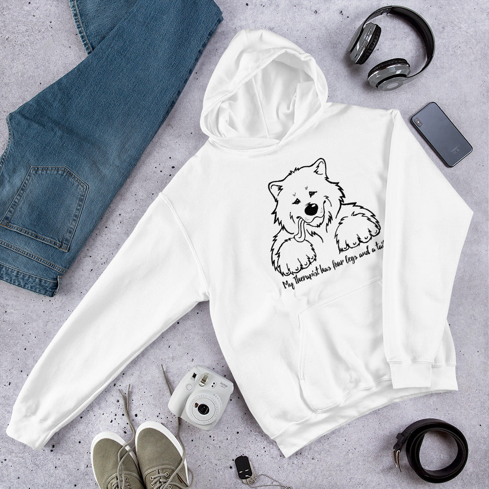 My Therapist Has Four Legs and a Tail - Samoyed Art, Shirts, Pillows or Mugs