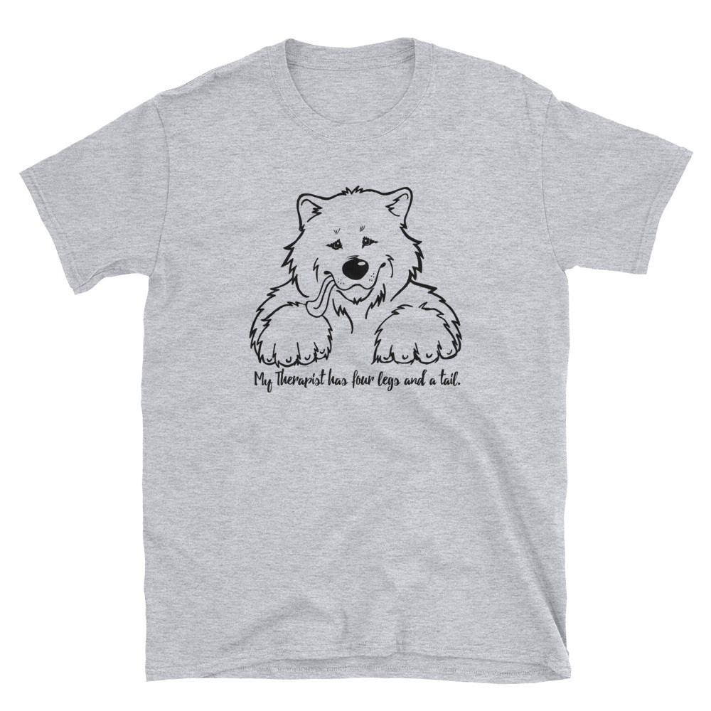 My Therapist Has Four Legs and a Tail - Samoyed Art, Shirts, Pillows or Mugs