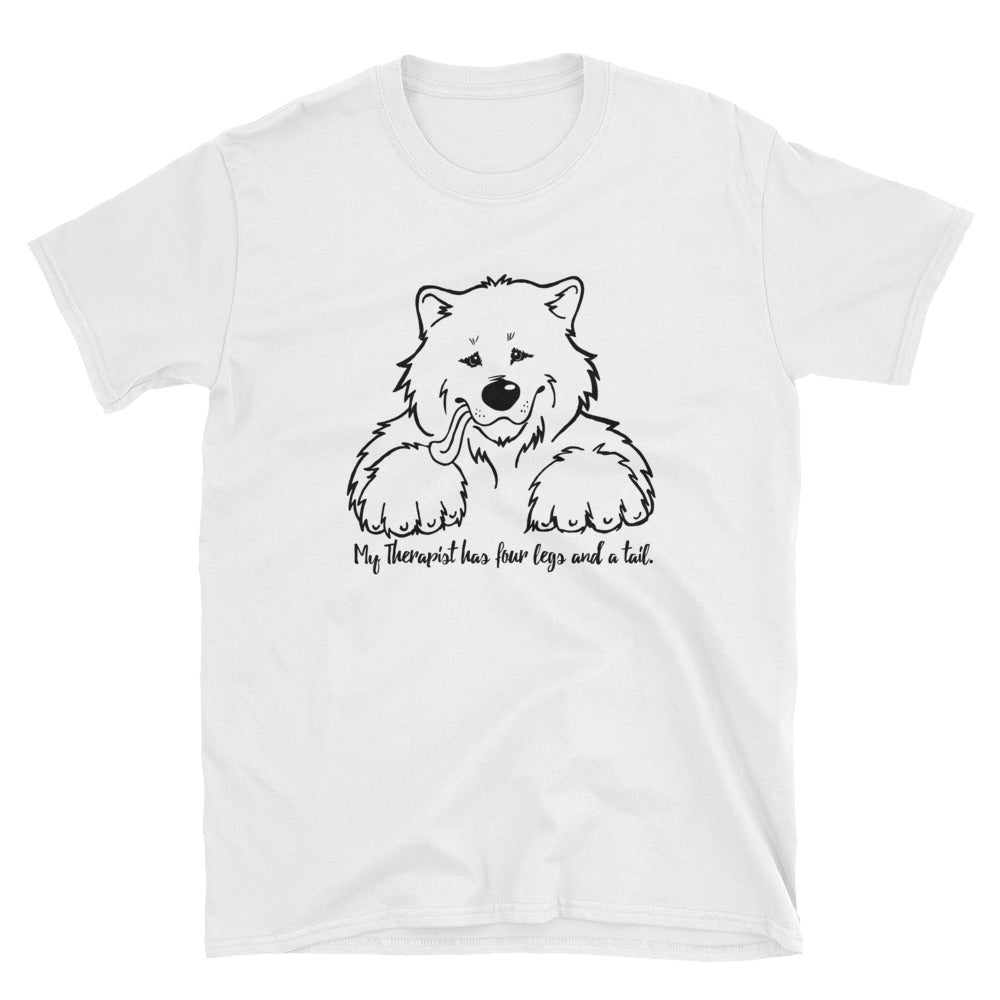 My Therapist Has Four Legs and a Tail - Samoyed Art, Shirts, Pillows or Mugs