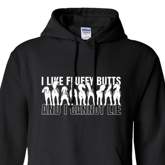I Like Fluffy Butts and I Cannot Lie - Dog, Husky, Malamute Pull-Over Hoodie Unisex