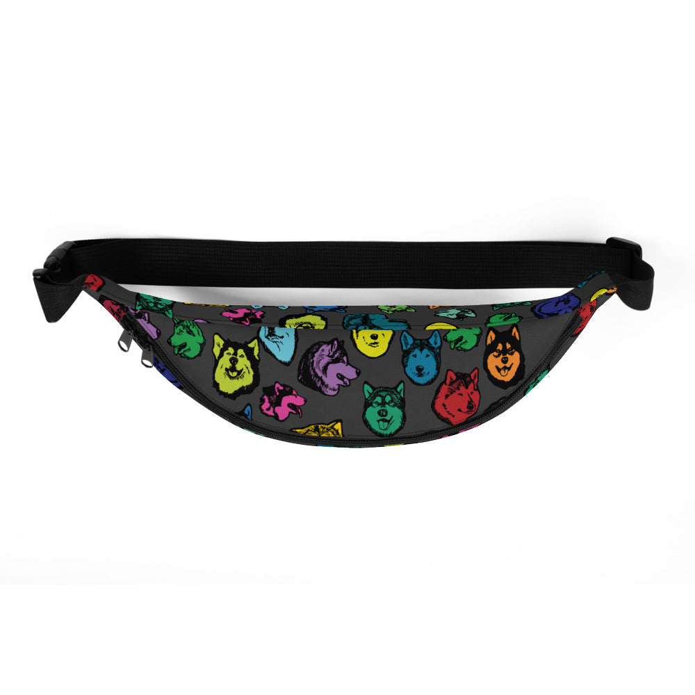 Alaskan Malamute Fanny Pack - Colorful Face Pattern