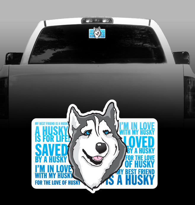 Love of a Husky - Siberian Husky - Car, Vehicle, Sticker