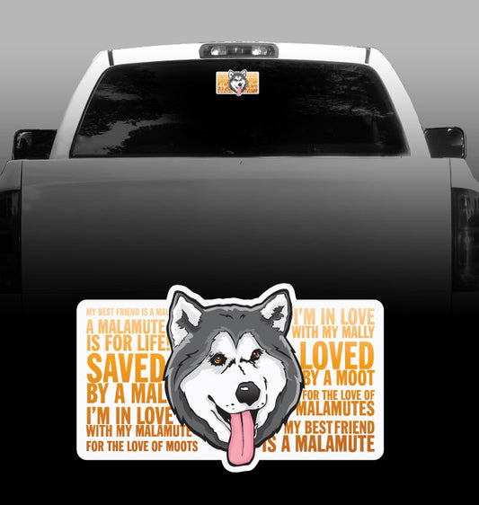 Love of a Malamute - Alaskan Malamute - Car, Vehicle, Sticker
