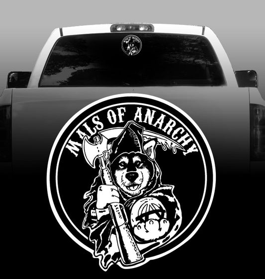 Mals of Anarchy -  Vinyl Decal - Alaskan Malamute - Car, Vehicle, Sticker