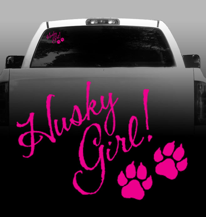 Husky Girl Vinyl Decal - Siberian Husky - Car, Vehicle, Sticker