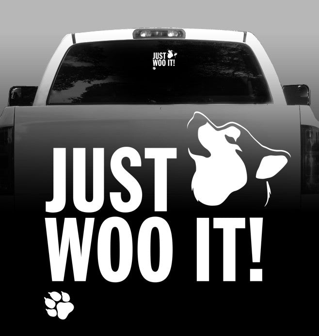 JUST WOO IT! Vinyl Decal - Siberian Husky - Car, Vehicle, Sticker