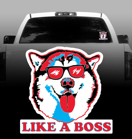 Like a Boss - Vinyl Decal - Alaskan Malamute - Car, Vehicle, Sticker