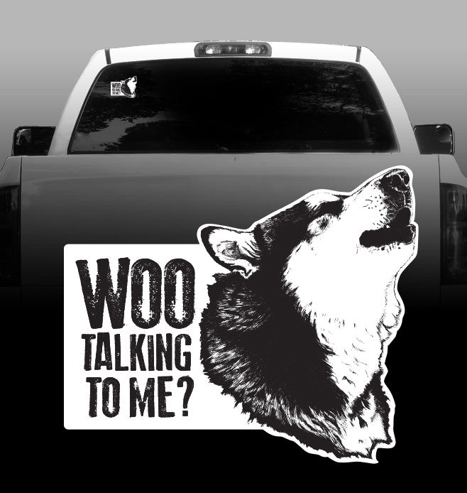 Malamute "Woo Talking to me" -Vinyl Decal - Alaskan Malamutes-sticker