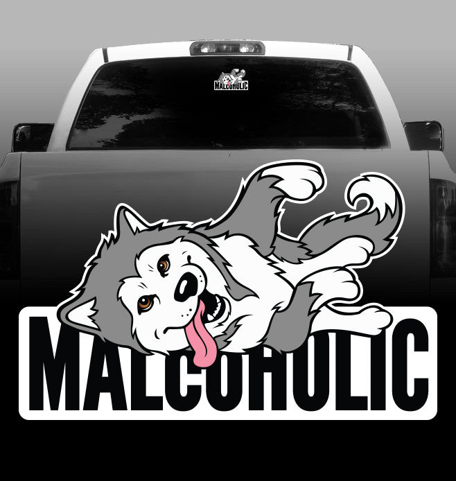 Malcoholic Vinyl Decal - Siberian Husky - Car, Vehicle, Sticker