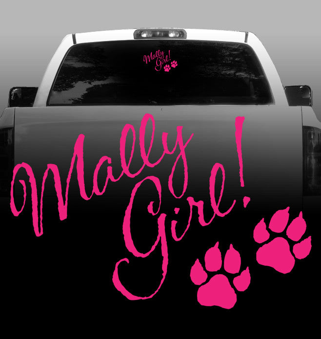 Mally Girl Vinyl Decal - Alaskan Malamute - Car, Vehicle, Sticker