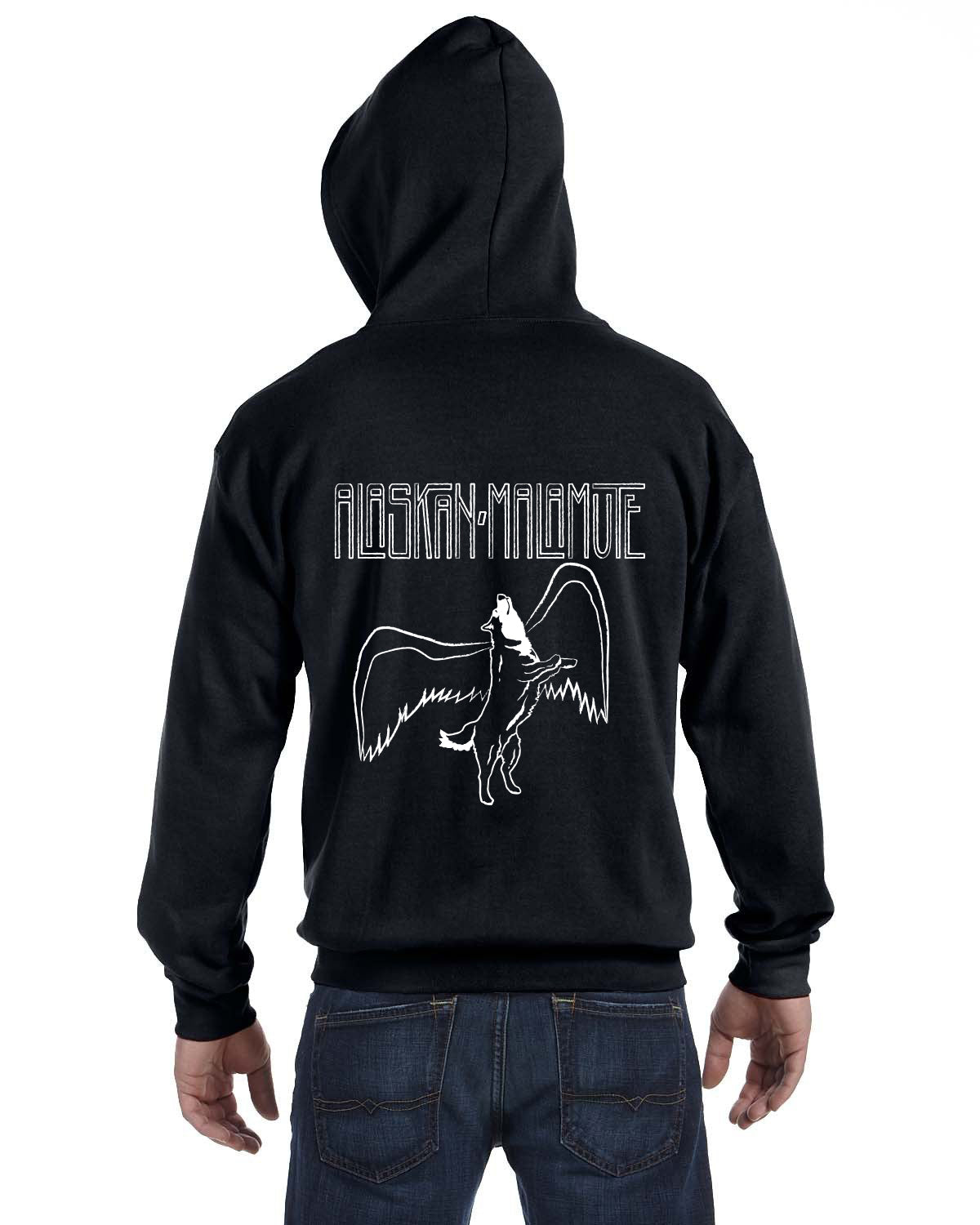 Malamutes Rock Led Zeppelin - Alaskan Malamute - Sled Dog Zip Hoodie