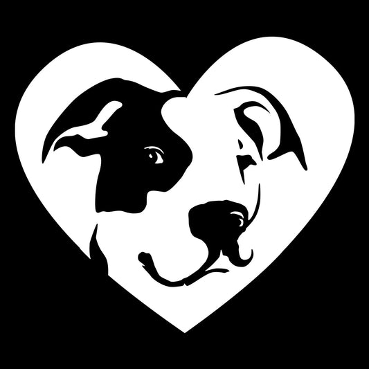 LOVE Pitbull - Vinyl Decal - Car, Vehicle, Sticker