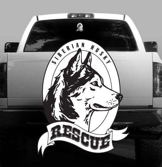 Siberian Husky Rescue - Siberian Husky - Car, Vehicle, Sticker