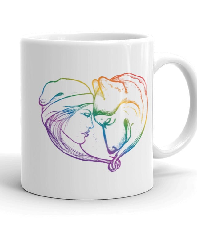 A Girl and Her Dog - Alaskan Malamute, Siberian Husky Mug - Coffee Mug