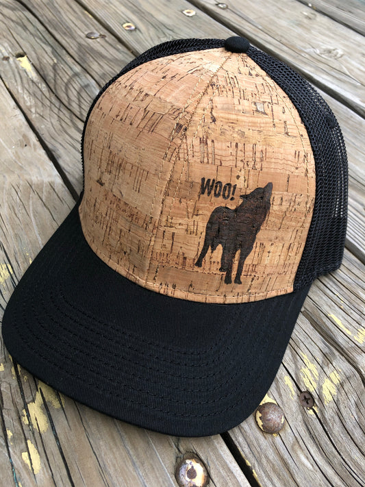 Woo Dog Silhouette - Wood-Burned on Cork - Alaskan Malamute, Siberian Husky