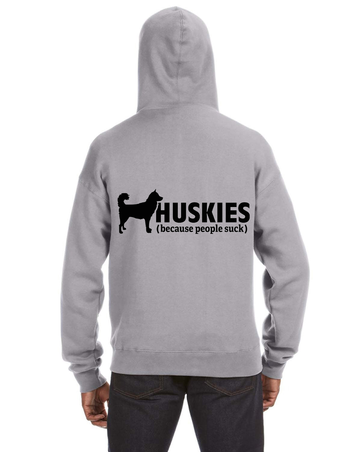Huskies (because people suck) - Siberian Husky - Sled Dog Zip Hoodie