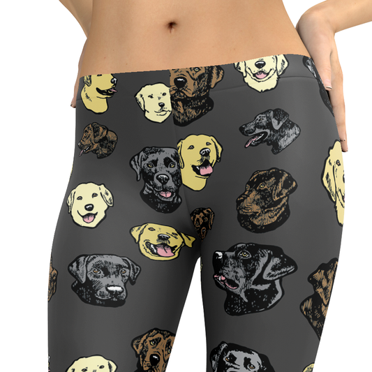 Labrador Retriever - Dog Art Illustration Pattern on Leggings – Labs - Made in America