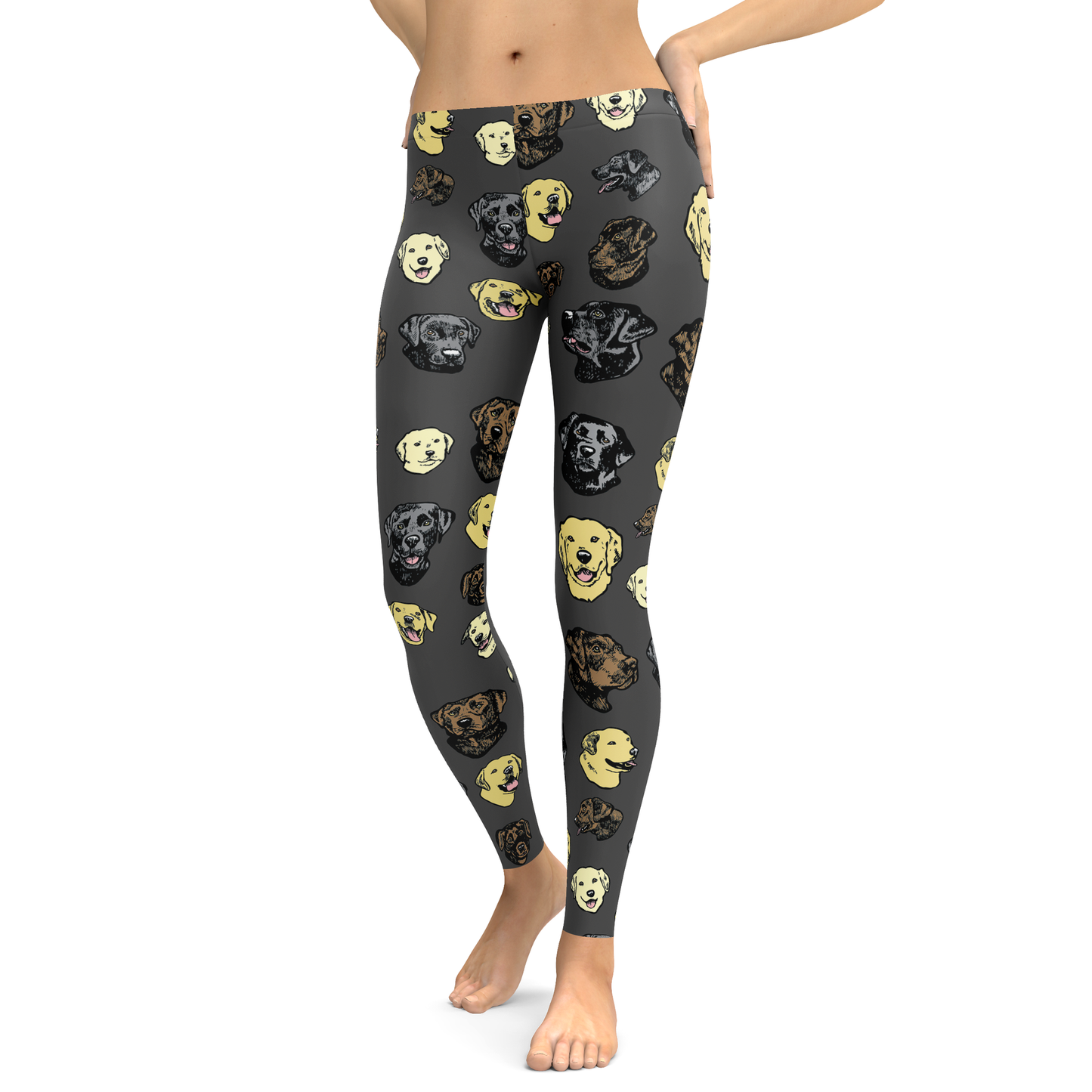 Labrador Retriever - Dog Art Illustration Pattern on Leggings – Labs - Made in America