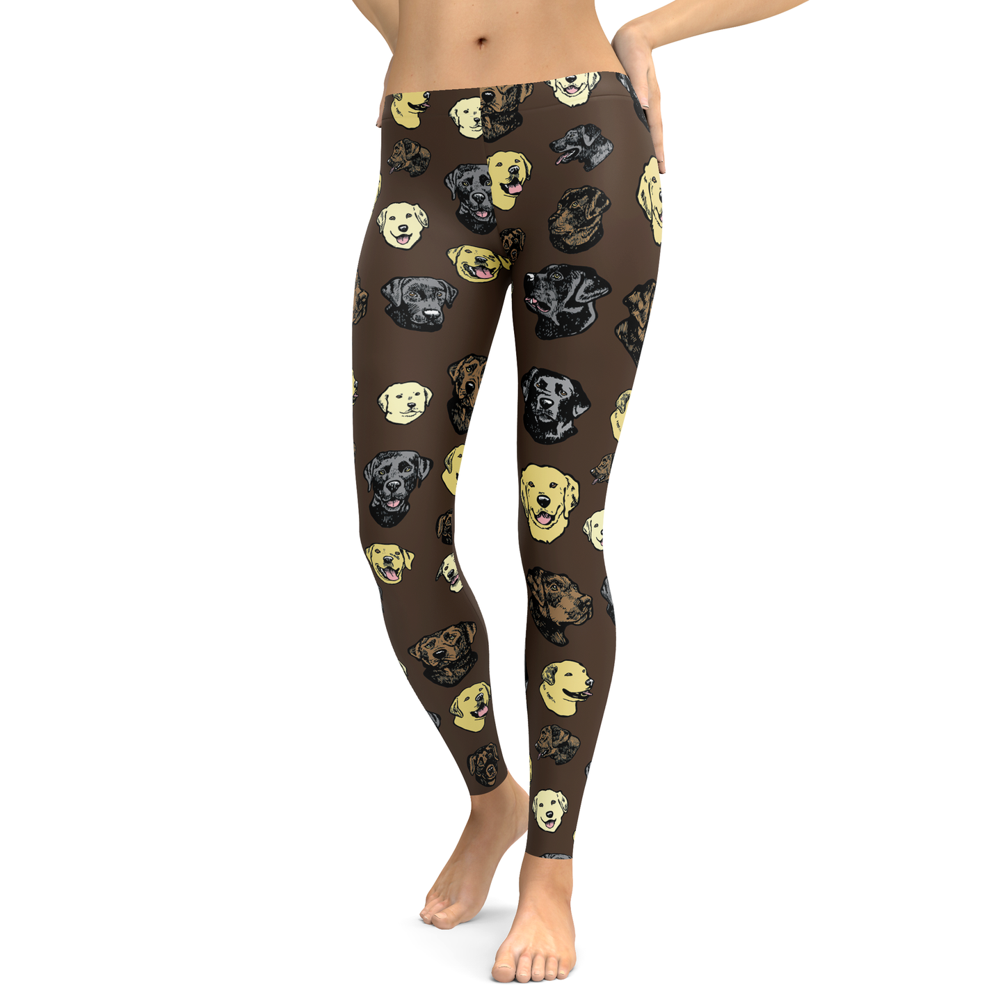 Labrador Retriever - Dog Art Illustration Pattern on Leggings – Labs - Made in America