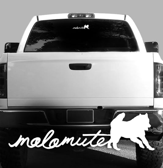 Malamute Script - Vinyl Decal Car Sticker - Alaskan Malamute