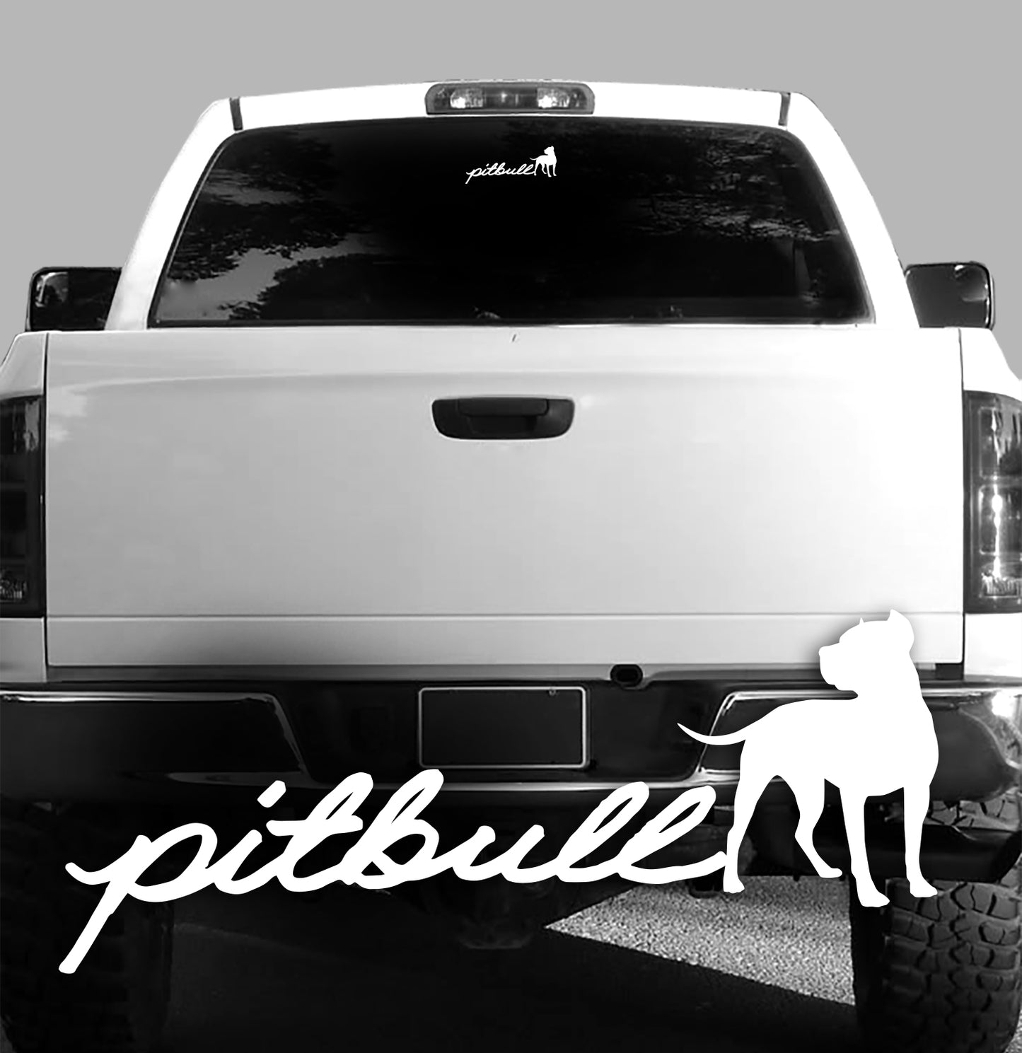 Pitbull Script - Vinyl Decal - Bully, Pitbull Terrier - Car, Vehicle, Sticker