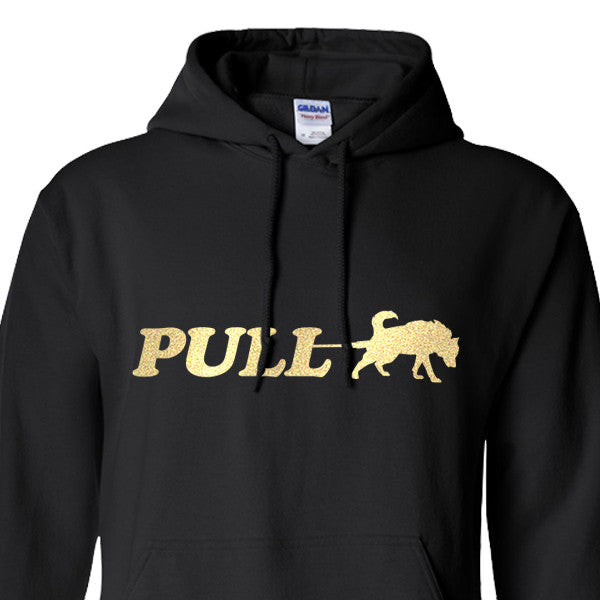 PULL w/ Paw on Hood - Siberian Husky - Alaskan Malamute - Sled Dog Pull Over Hoodie - Men, Ladies, Unisex