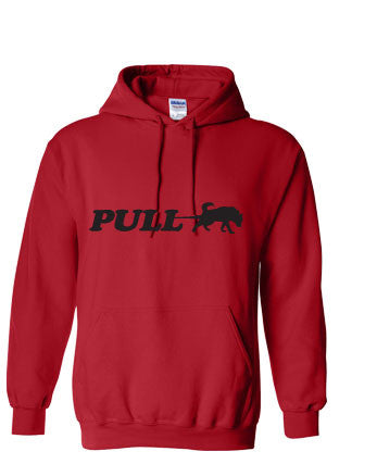 PULL w/ Paw on Hood - Siberian Husky - Alaskan Malamute - Sled Dog Pull Over Hoodie - Men, Ladies, Unisex