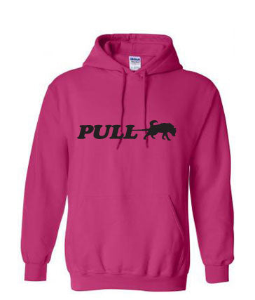 PULL w/ Paw on Hood - Siberian Husky - Alaskan Malamute - Sled Dog Pull Over Hoodie - Men, Ladies, Unisex