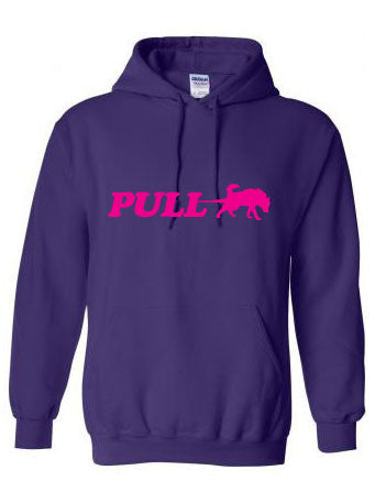 PULL w/ Paw on Hood - Siberian Husky - Alaskan Malamute - Sled Dog Pull Over Hoodie - Men, Ladies, Unisex