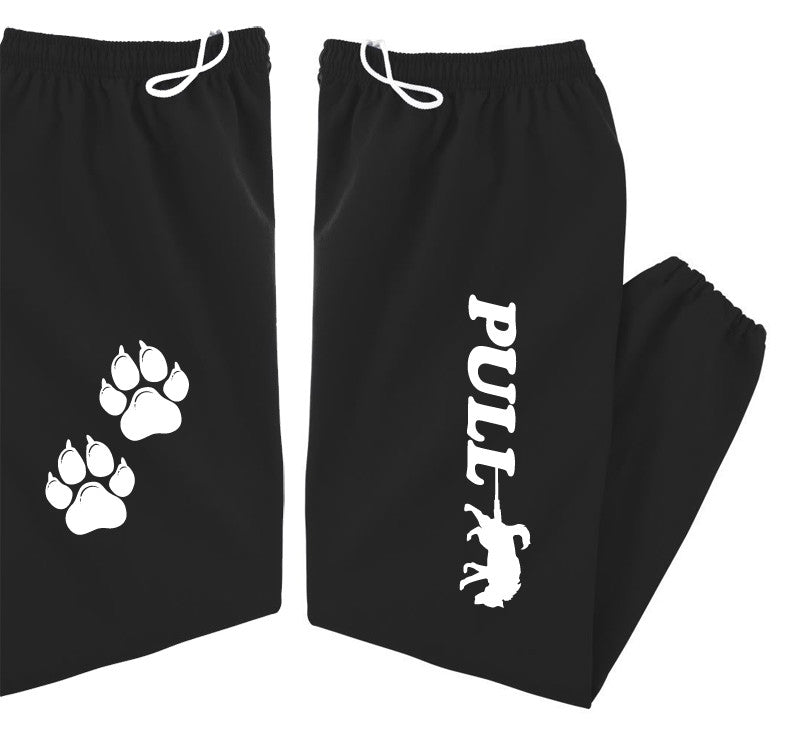 Pull - Alaskan Malamute - Siberian Husky - Sled Dog Sweatpants - Adult, Men, Women Unisex