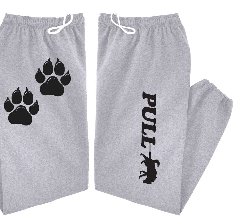 Pull - Alaskan Malamute - Siberian Husky - Sled Dog Sweatpants - Adult, Men, Women Unisex